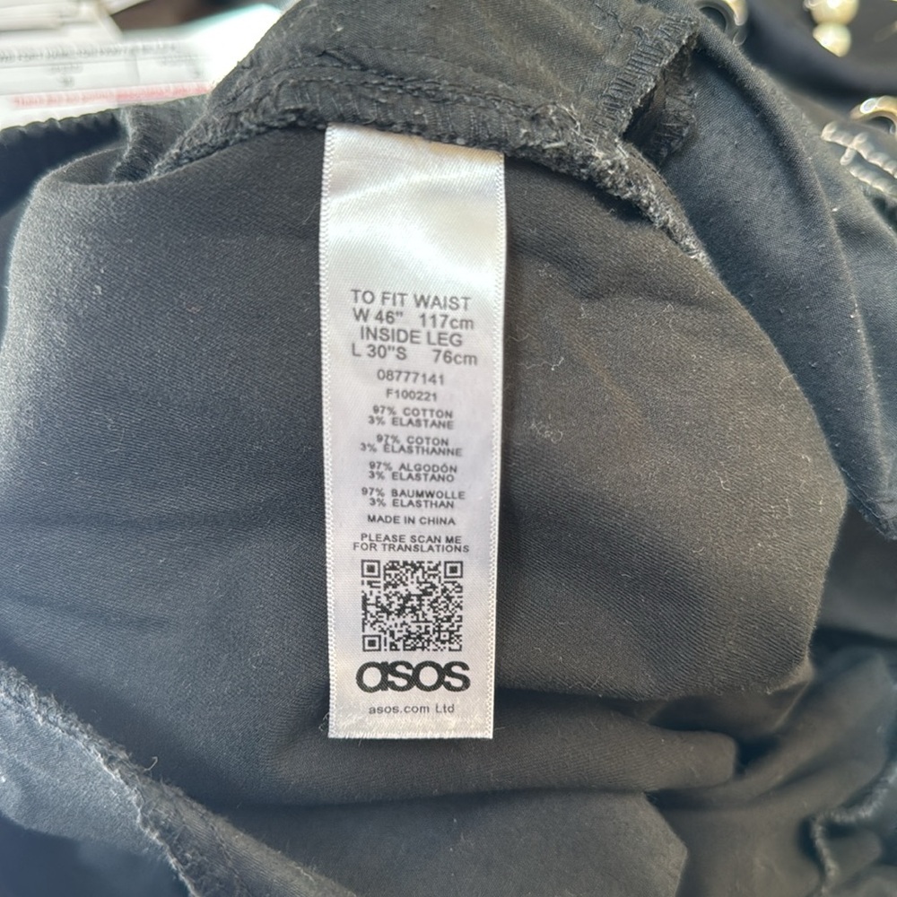 ASOS Men’s Big And Tall Black Pants - Picture 5 of 5